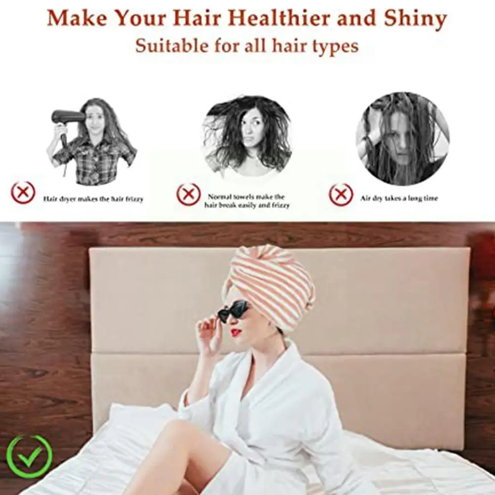 Dry Hair Towel Thicken Absorbent Towel Dry Hair Cap Soft Striped Turban Cap Bath Dry Shower Towel Cap Hair Bathroom Striped P2E8
Dry Hair Towel Thicken Absorbent Towel Dry Hair Cap Soft Striped Turban Cap Bath Dry Shower Towel Cap Hair Bathroom Striped P2E8
