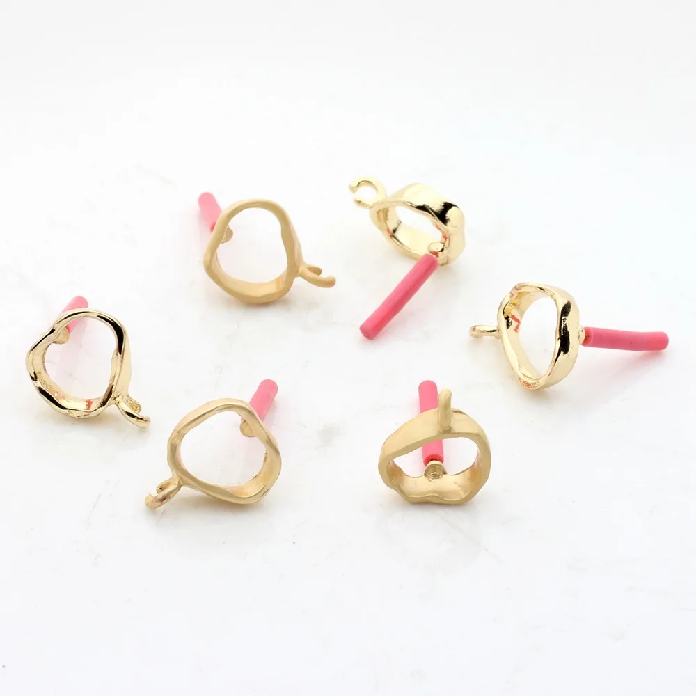 

12pcs Irregular Earrings Base Hollow Stud Earring Settings Hooks Jewelry Connectors for DIY Jewelry Making Findings Accessories