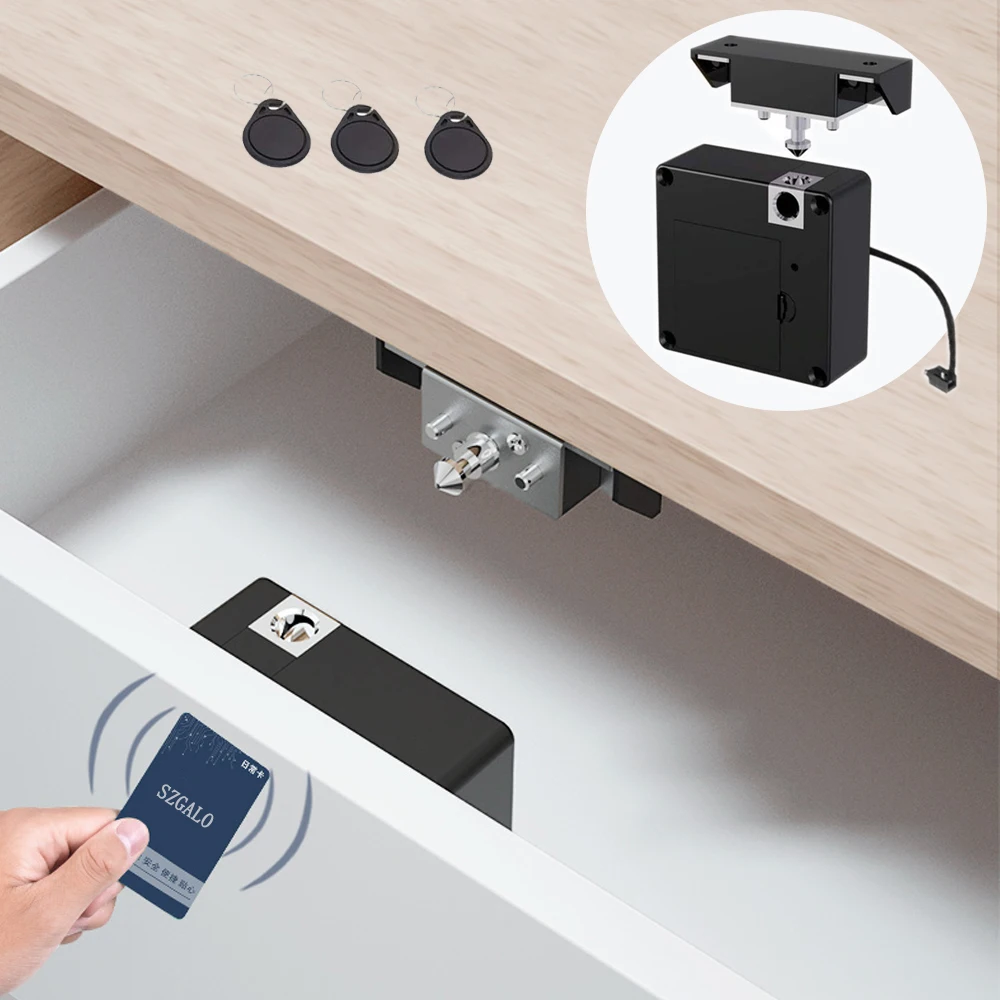 Умный электронный Скрытая RFID замок шкафа без отверстия легко Установка мебель