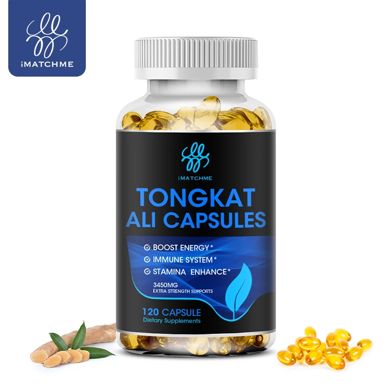 

Natural Powerful Tongkat Ali Capsules Support Strength Energy and Boost Immune Anti-fatigue Male Energy Supplement 120pcs Ma-ca