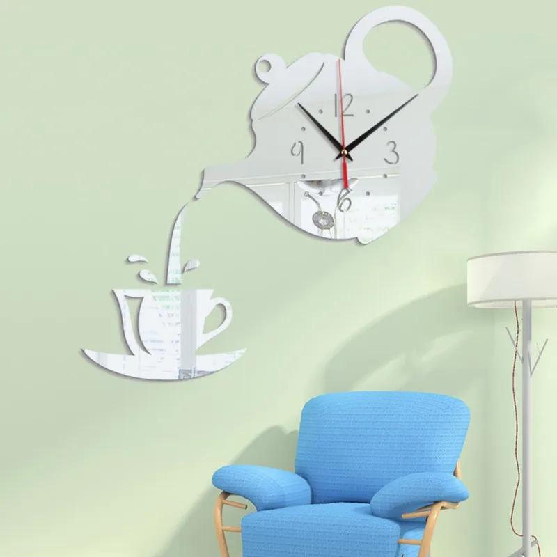 3D Acrylic Coffee Tea Cup Wall Clocks Creative Teapot Kettle Wall Clock for Office Home Kitchen Dining Living Room Decorations
3D Acrylic Coffee Tea Cup Wall Clocks Creative Teapot Kettle Wall Clock for Office Home Kitchen Dining Living Room Decorations