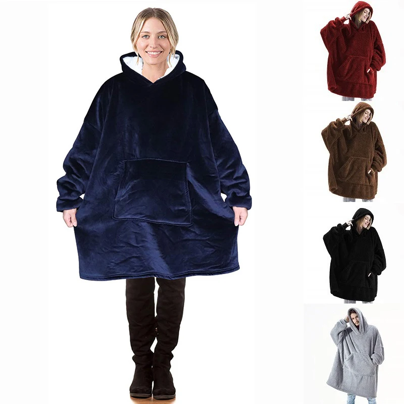 Blanket Hoodie Soft Wearable Huggle Hooded Blanket Autumn And Winter Comfortable Home Clothes Blanket With Sleeve Thickened traf
Blanket Hoodie Soft Wearable Huggle Hooded Blanket Autumn And Winter Comfortable Home Clothes Blanket With Sleeve Thickened traf