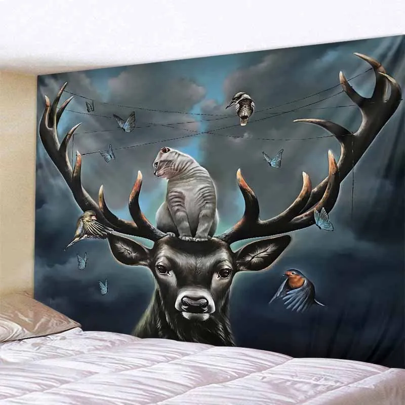 Elk Tapestry Psychedelic Animal Wall Hanging Boho Wall Decor Witchcraft Mystic Hippie Home Decor Bedroom Sheets Yoga Mat 8 Sizes
Elk Tapestry Psychedelic Animal Wall Hanging Boho Wall Decor Witchcraft Mystic Hippie Home Decor Bedroom Sheets Yoga Mat 8 Sizes
