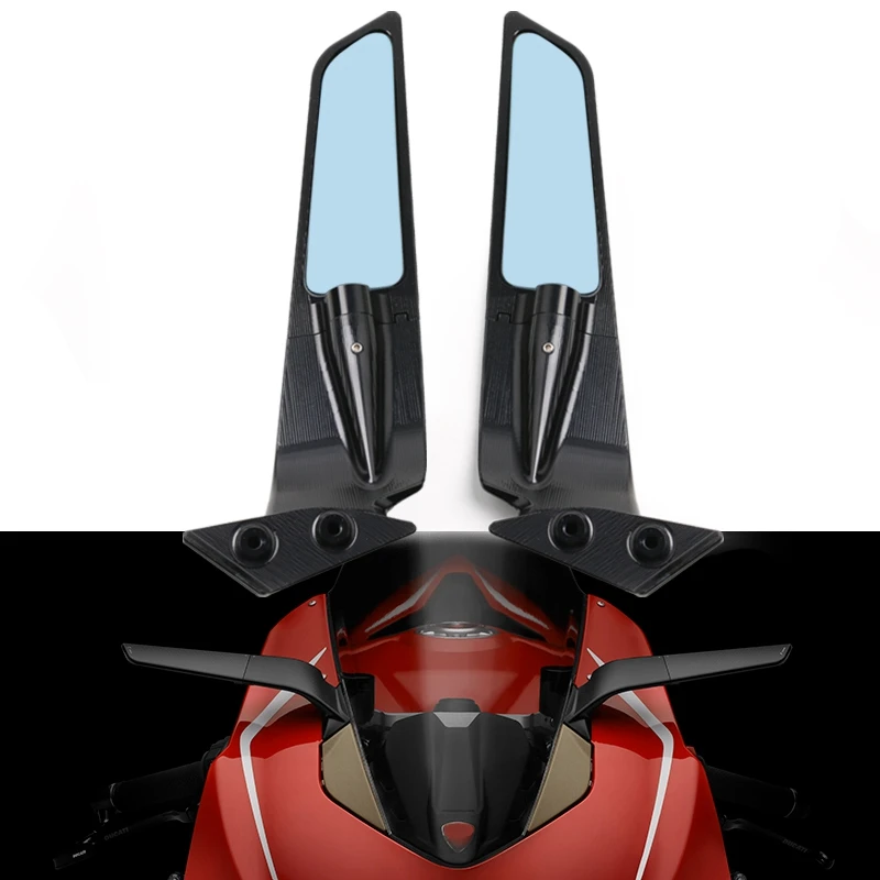 Motorcycle Side Mirrors Modified Wind Wing Adjustable Rotating Rearview Mirror for Ducati Panigale V2 V42018-2021 Black
Motorcycle Side Mirrors Modified Wind Wing Adjustable Rotating Rearview Mirror for Ducati Panigale V2 V42018-2021 Black