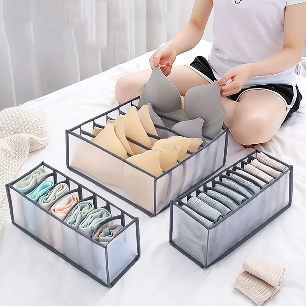 Underwear storage box household drawer clothing bra three-in-one separate box put socks divider artifact organizer
Underwear storage box household drawer clothing bra three-in-one separate box put socks divider artifact organizer