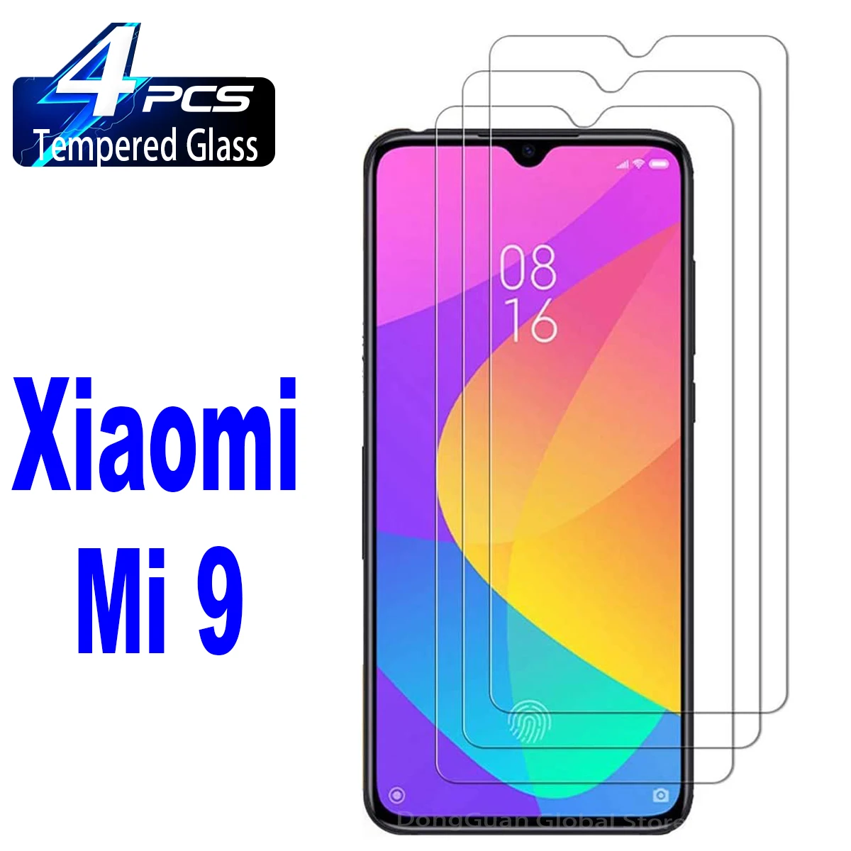 

2/4 шт. высококачественное алюминиевое закаленное стекло для Xiaomi Mi 9 Защитная стеклянная пленка для экрана