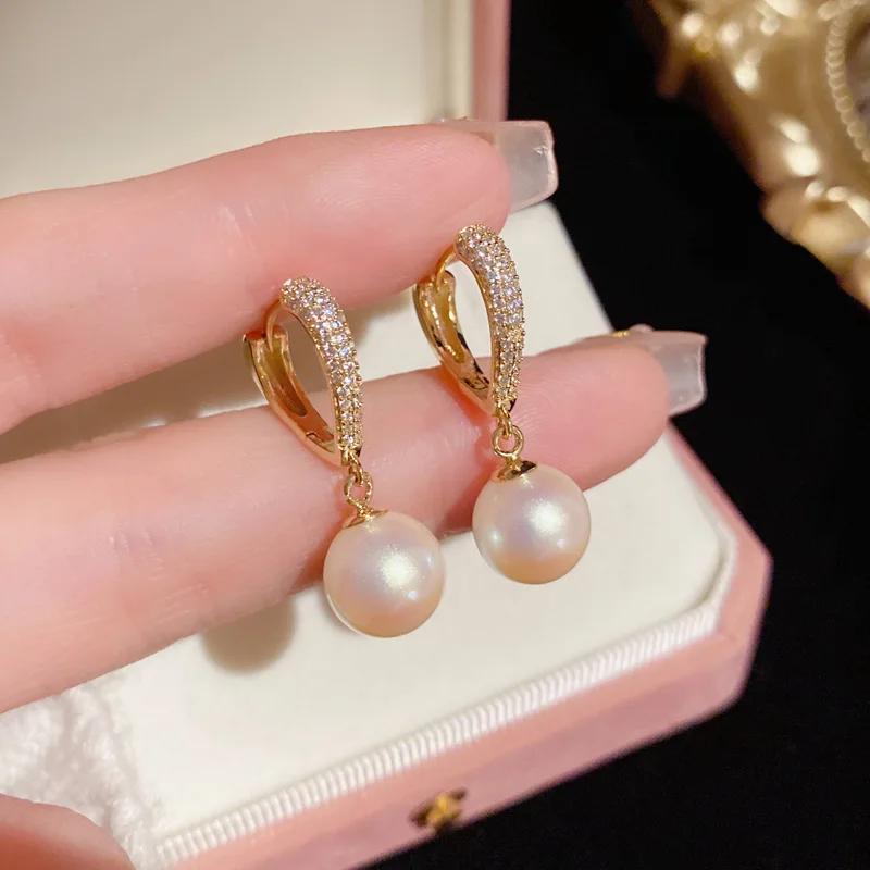 Vintage Shell Pearl Heart Hoop Earrings For Women Korean Copper 14K Gold Plated Zircon Hanging Earring Original Wedding Jewelry
Vintage Shell Pearl Heart Hoop Earrings For Women Korean Copper 14K Gold Plated Zircon Hanging Earring Original Wedding Jewelry