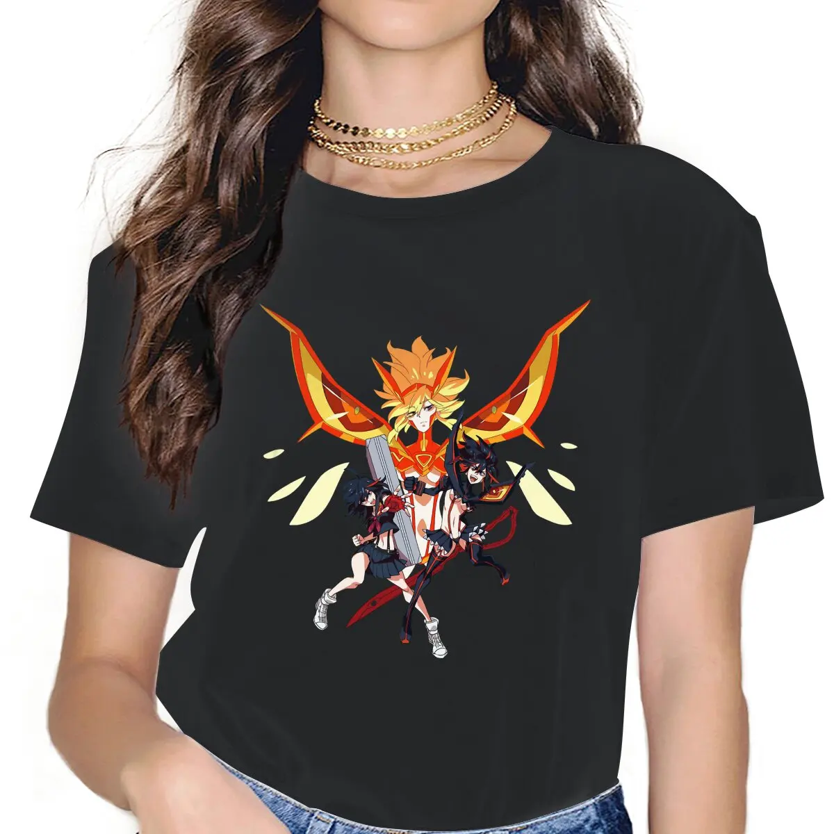 Women Ryuko Matoi Printing T Shirts Kill La Kill Funny Combat Fantasy Tops Fashion Short Sleeve Round Collar Tee Shirt
Women Ryuko Matoi Printing T Shirts Kill La Kill Funny Combat Fantasy Tops Fashion Short Sleeve Round Collar Tee Shirt