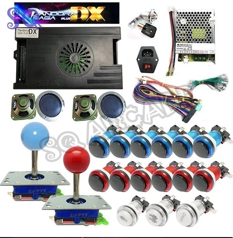 

3D Pandora SAGA Box DX Plus Arcade DIY Kit 5000 Game In 1 LED push button zippy joystick power supply for bartop machine cabinet