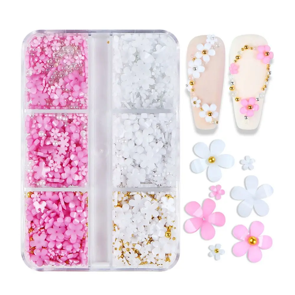 6 Grids Accessories Mixed Size Gold Silver Nails Charms Nail Art Decoration Acrylic Flower Nail Rhinestones
6 Grids Accessories Mixed Size Gold Silver Nails Charms Nail Art Decoration Acrylic Flower Nail Rhinestones