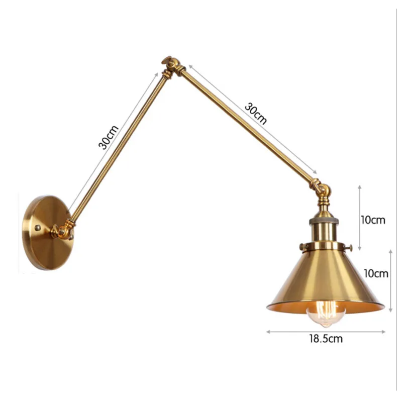 Винтажная настенная лампа из черного металла 
Винтажная настенная лампа из черного металла