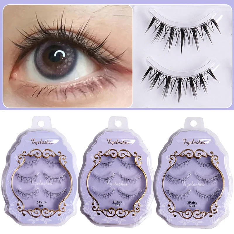 3Pairs Fake Lash Extension Little Devil Cos Cross Long Manga False Eyelashes Natural Fairy Daily Wispy Long Big Eyes Eye Makeup
3Pairs Fake Lash Extension Little Devil Cos Cross Long Manga False Eyelashes Natural Fairy Daily Wispy Long Big Eyes Eye Makeup