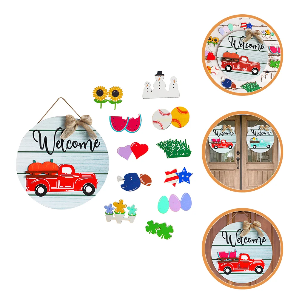 Welcome Sign Porch Signs Wreath Seasonal Front Round Wooden For Interchangeable Door Pieces Outdoor Home Hanging Spring Summer
Welcome Sign Porch Signs Wreath Seasonal Front Round Wooden For Interchangeable Door Pieces Outdoor Home Hanging Spring Summer