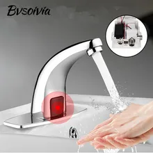 Hot & Cold Bathroom Automatic Touch Free Infrared Motin Sensor Faucets Water Saving Inductive Electric Water Tap Mixer Power