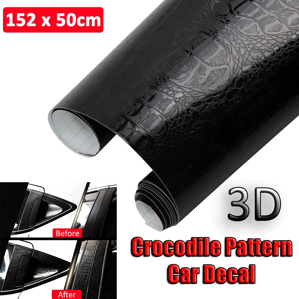 152*20/30/50cm3D Leather Self Adhesive Crocodile Pattern Leather Vinyl Film Waterproof PVC Car Sticker Films Accessories
152*20/30/50cm3D Leather Self Adhesive Crocodile Pattern Leather Vinyl Film Waterproof PVC Car Sticker Films Accessories