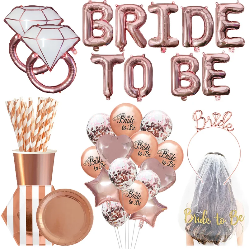Wedding Decorations Rose Gold Bride To Be Letter Foil Balloons Bride Veil Headband Bridal Shower Hen Bachelorette Party Supplies
Wedding Decorations Rose Gold Bride To Be Letter Foil Balloons Bride Veil Headband Bridal Shower Hen Bachelorette Party Supplies