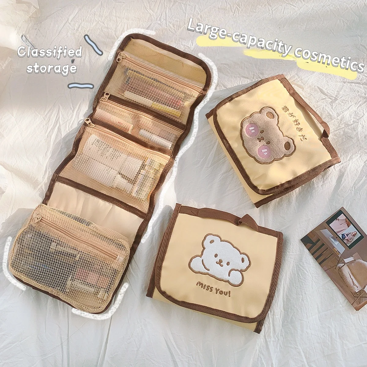 2022 Cute Folding Cosmetic Bag Makeup Organizer Portable Cosmetic Bag Korean Storage Bag Large Capacity Travel Cosmetic Bag
2022 Cute Folding Cosmetic Bag Makeup Organizer Portable Cosmetic Bag Korean Storage Bag Large Capacity Travel Cosmetic Bag