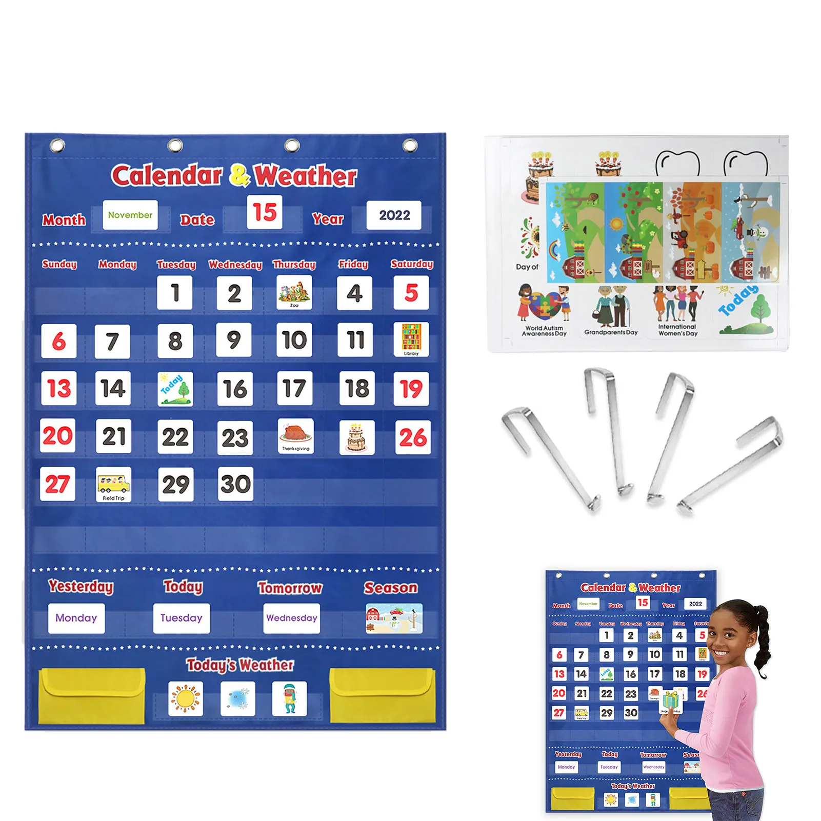 Calendars Pocket Chart For Classroom Prechool Calendars For Classrooms Early Learning Teachers Supplies For Homeschool
Calendars Pocket Chart For Classroom Prechool Calendars For Classrooms Early Learning Teachers Supplies For Homeschool