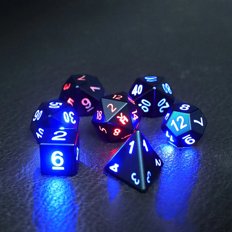 7Pcs/set Party Luminous Dice Toy DND Dice Polyhedral Games Electronic Dice Set for Table Games
7Pcs/set Party Luminous Dice Toy DND Dice Polyhedral Games Electronic Dice Set for Table Games