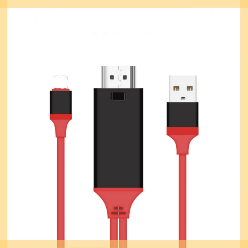 Lightning Cable HDTV TV Digital AV Adapter 2M USB HDMI-compatible 1080P Smart Converter Cable For Apple TV For IPhone
Lightning Cable HDTV TV Digital AV Adapter 2M USB HDMI-compatible 1080P Smart Converter Cable For Apple TV For IPhone