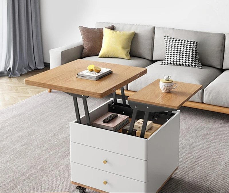Multifunctional coffee table, dining table, lifting and folding small tea table, small living room, household mobile side table
Multifunctional coffee table, dining table, lifting and folding small tea table, small living room, household mobile side table
