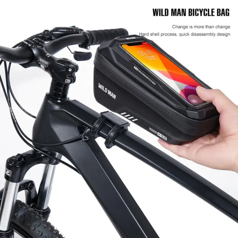 Saddlebags For Bicycle IPX4 Waterproof Upper Tube Bag 6.7 Inches Touch Screen Mobile Phone MTB Mountain Road Bike Accessories 
Saddlebags For Bicycle IPX4 Waterproof Upper Tube Bag 6.7 Inches Touch Screen Mobile Phone MTB Mountain Road Bike Accessories