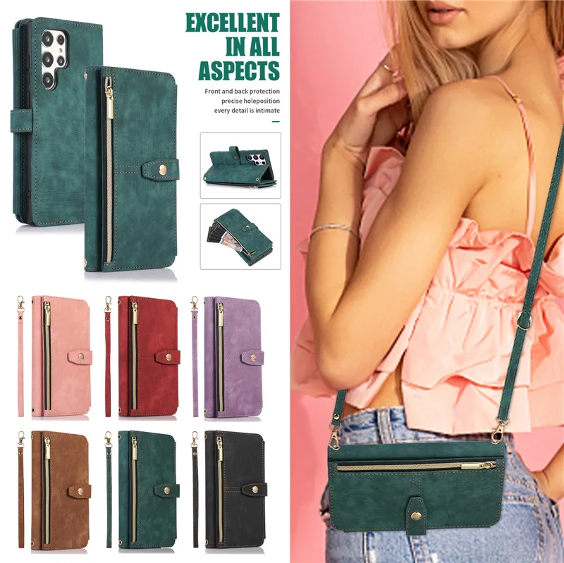 Long Lanyard Leather Phone Case for Samsung Galaxy A54 A34 A14 A13 A53 A51 A71 A12 A32 A52 A52S A72 Zipper Wallet Card Cover Bag
Long Lanyard Leather Phone Case for Samsung Galaxy A54 A34 A14 A13 A53 A51 A71 A12 A32 A52 A52S A72 Zipper Wallet Card Cover Bag