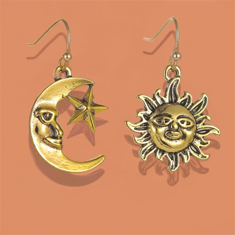 Sun and Moon Earrings European and American Classic Retro Earrings for Women Ethnic Earrings Exquisite Jewelry for Women
Sun and Moon Earrings European and American Classic Retro Earrings for Women Ethnic Earrings Exquisite Jewelry for Women