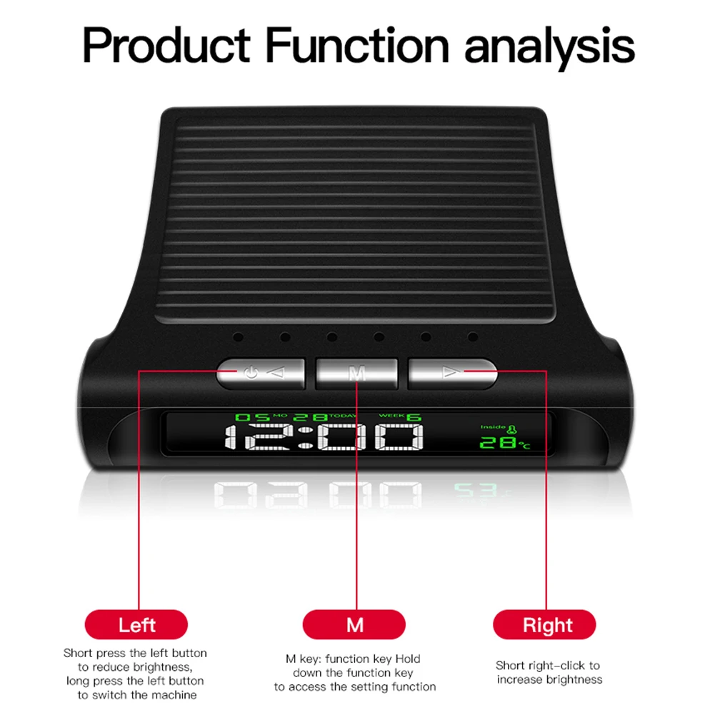 New Automatic Car Clock Thermometer Calendar Multi-Function Car Electronic Watch Car Electronics Accessories Automotive Clock
New Automatic Car Clock Thermometer Calendar Multi-Function Car Electronic Watch Car Electronics Accessories Automotive Clock