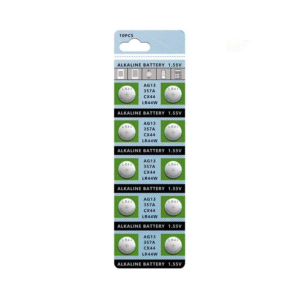 2023New 10/20/30pcs/card AG13 LR44 LR1154 SR44 A76 357A 303 357 LR44W Battery Coin Cell 1.55V Alkaline For Watches Toys
2023New 10/20/30pcs/card AG13 LR44 LR1154 SR44 A76 357A 303 357 LR44W Battery Coin Cell 1.55V Alkaline For Watches Toys