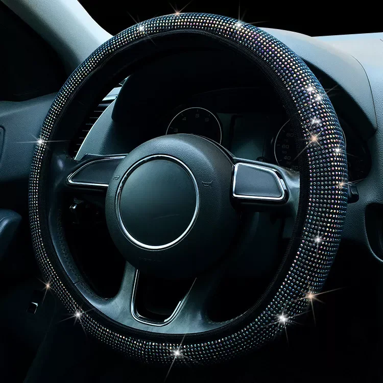 Universal Car Steering Wheel Cover PU Leather Rhinestones Crystal Steering Wheel Case Auto Interior Decor Car Styling
Universal Car Steering Wheel Cover PU Leather Rhinestones Crystal Steering Wheel Case Auto Interior Decor Car Styling