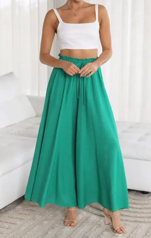Women's Fashion High Waist Wide Leg Pants Solid Popular Loose Temperament Commuting Style No Elasticity Pants Summer 2023
Women's Fashion High Waist Wide Leg Pants Solid Popular Loose Temperament Commuting Style No Elasticity Pants Summer 2023