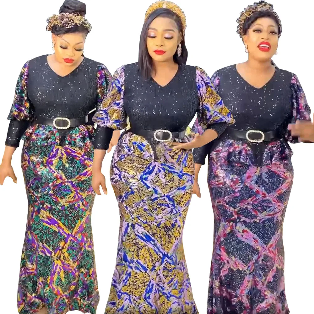 Luxury African Sequin Evening Dresses Women Plus Size Wedding Party Long Maxi Dress Turkey Robe Dashiki Ankara Africa Clothing
Luxury African Sequin Evening Dresses Women Plus Size Wedding Party Long Maxi Dress Turkey Robe Dashiki Ankara Africa Clothing