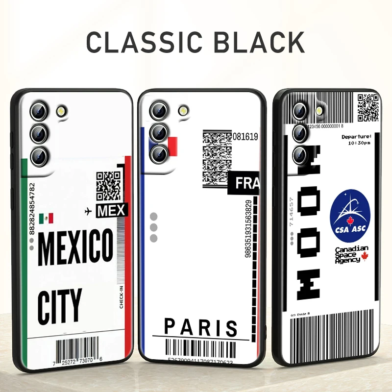 Travel Ticket Label Barcode For Samsung Galaxy S22 S21 S20 FE Ultra S10 S9 S8 S7 S6 Plus 5G Soft Black Phone Coque Fundas 
Travel Ticket Label Barcode For Samsung Galaxy S22 S21 S20 FE Ultra S10 S9 S8 S7 S6 Plus 5G Soft Black Phone Coque Fundas