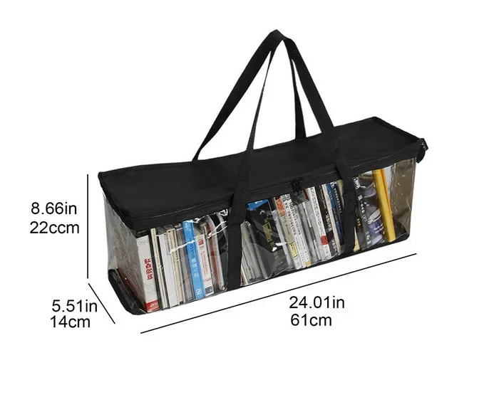 Transparent Storage Bag Home Carrying Bag Media Holder Case with Handles for DVD CD Video Game Book transparent transparent
Transparent Storage Bag Home Carrying Bag Media Holder Case with Handles for DVD CD Video Game Book transparent transparent