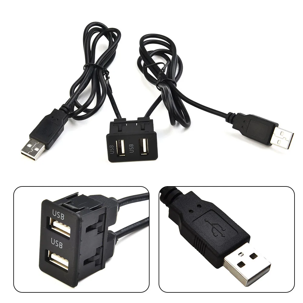 1m Car Dash Flush Mount AUX USB Port Panel Auto Boat Dual USB Extension Cable Adapter For Toyota Mitsubishi Car Accessory
1m Car Dash Flush Mount AUX USB Port Panel Auto Boat Dual USB Extension Cable Adapter For Toyota Mitsubishi Car Accessory