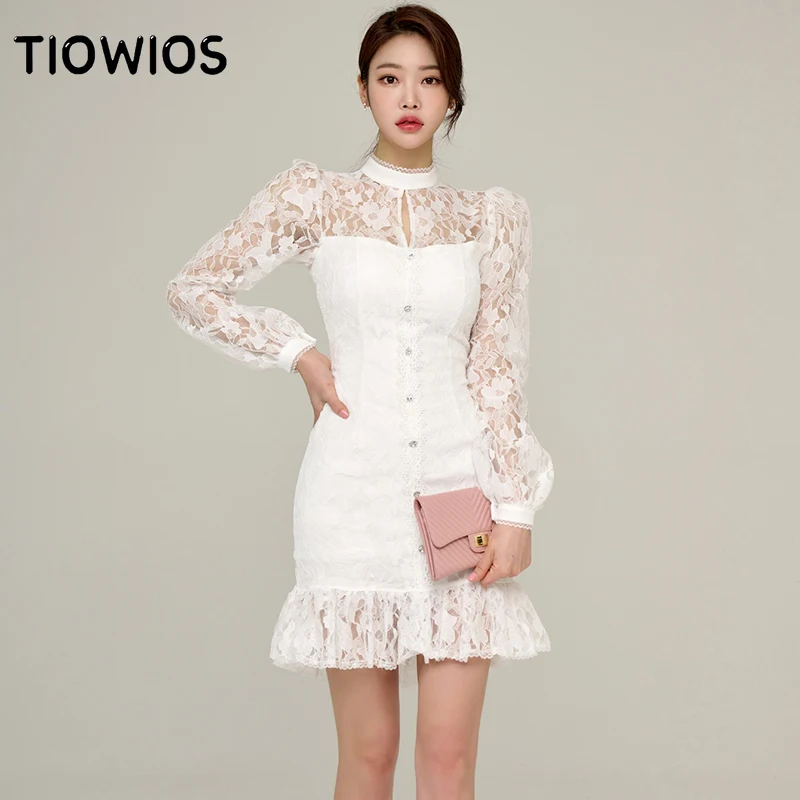 Женское кружевное платье с воланом, Корейская версия, новинка 2022
Женское кружевное платье с воланом, Корейская версия, новинка 2022