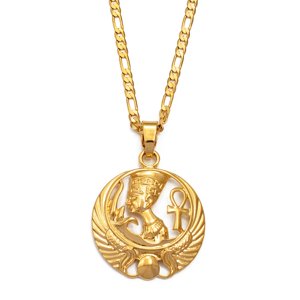 Anniyo Egyptian Nefertiti Ankh With Wings Long Life Charm Pendant Neckalces for Women Men African Egypt Amulet Jewelry #262006
Anniyo Egyptian Nefertiti Ankh With Wings Long Life Charm Pendant Neckalces for Women Men African Egypt Amulet Jewelry #262006