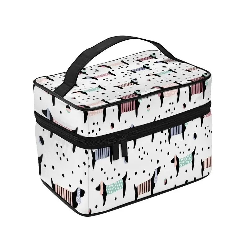 Custom Dachshund Dog Lovers Travel Cosmetic Bag Women Badger Sausage Toiletry Makeup Organizer Lady Beauty Storage Dopp Kit
Custom Dachshund Dog Lovers Travel Cosmetic Bag Women Badger Sausage Toiletry Makeup Organizer Lady Beauty Storage Dopp Kit