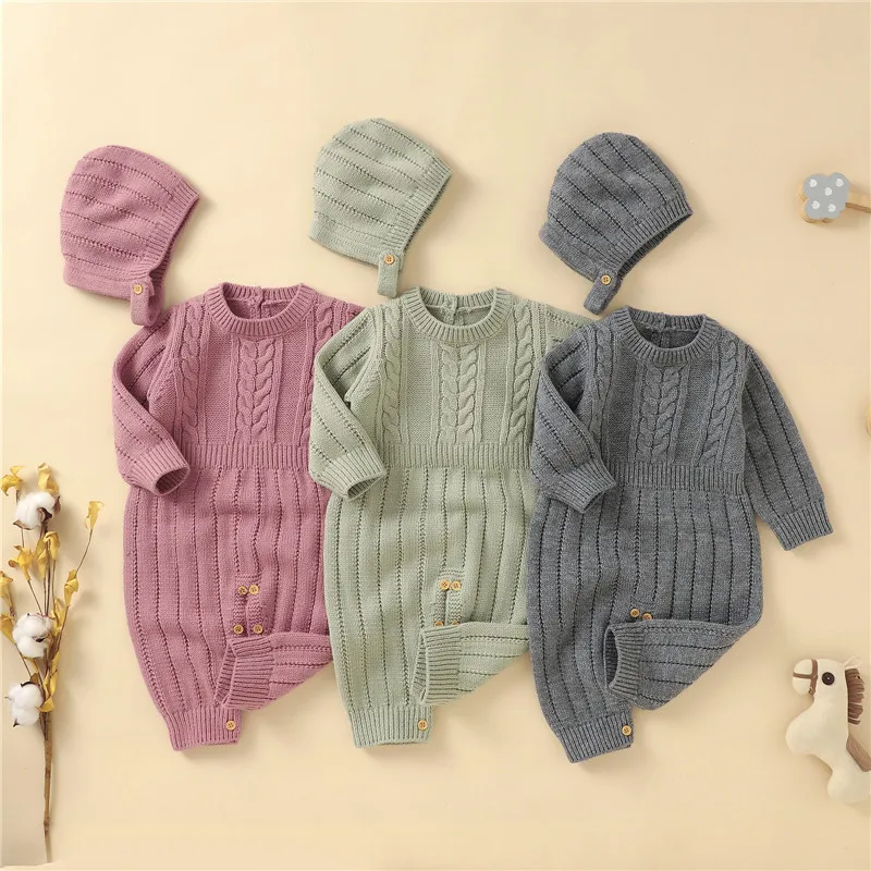 Baby Boys Girls Knitted Romper Outfit 0-18 Month Round Neck Long Sleeve Snap Closure Jumpsuit and Hat Suit Casual Long Playsuit
Baby Boys Girls Knitted Romper Outfit 0-18 Month Round Neck Long Sleeve Snap Closure Jumpsuit and Hat Suit Casual Long Playsuit