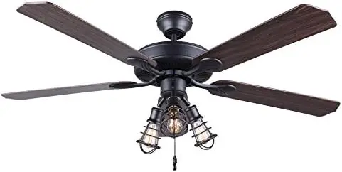 CF52OTT5GPH Otto 52" Ceiling Fan 5 Rev Blades Silver Oak/Walnut 3 Light, Graphite Metal Cage Shades, Dual Mount, No Limiter
CF52OTT5GPH Otto 52" Ceiling Fan 5 Rev Blades Silver Oak/Walnut 3 Light, Graphite Metal Cage Shades, Dual Mount, No Limiter