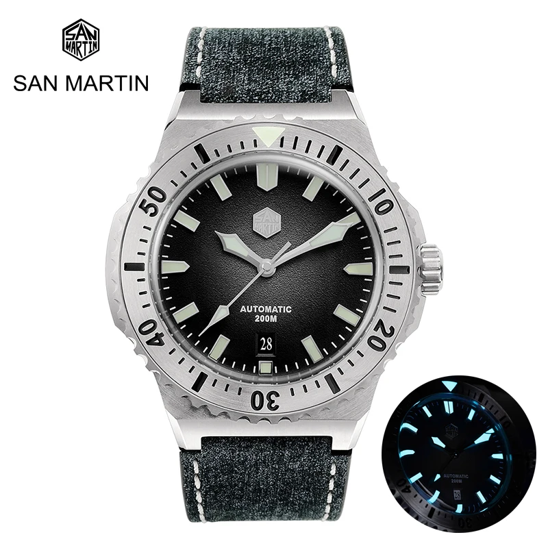 San Martin 42MM Retro Watch Automatic Self Winding PT5000 Movement Grey Dial Sapphire 200m Waterproof Mechanical Watch For Men
San Martin 42MM Retro Watch Automatic Self Winding PT5000 Movement Grey Dial Sapphire 200m Waterproof Mechanical Watch For Men
