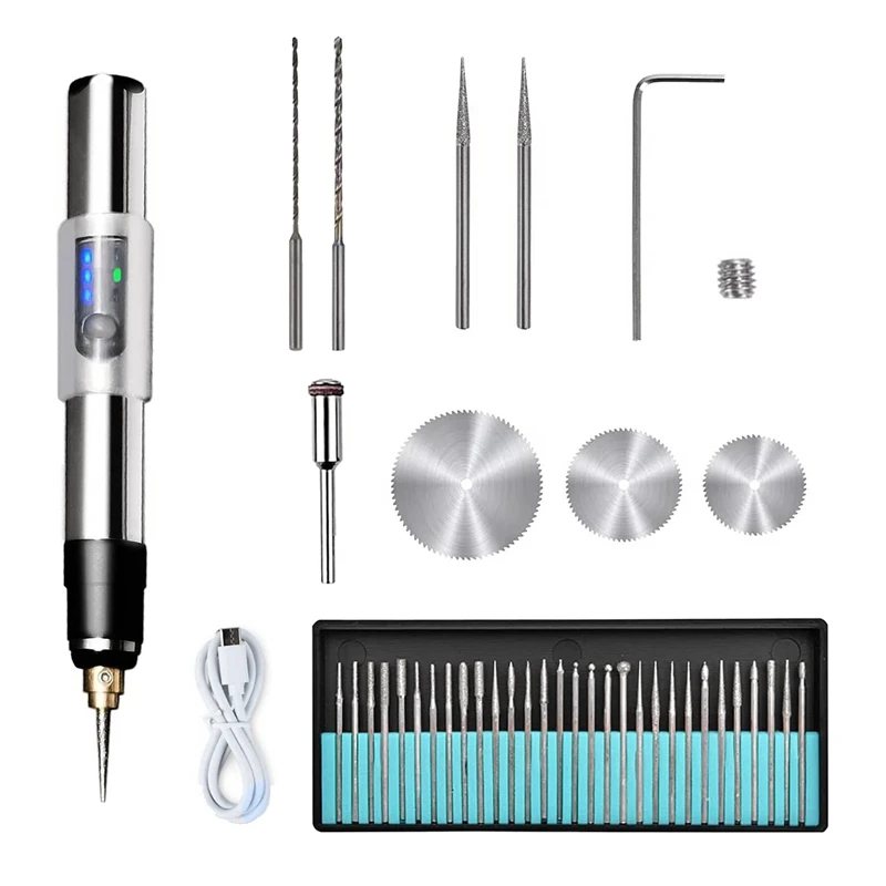 Electric Micro-Engraving Pen USB Rechargeable Engraving Machine With 36 Bits, Portable Mini Engraving Tool
Electric Micro-Engraving Pen USB Rechargeable Engraving Machine With 36 Bits, Portable Mini Engraving Tool