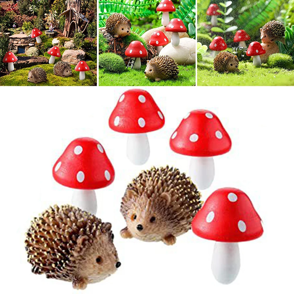 1 Set Mini Mushroom And Hedgehog Garden Ornaments Toadstool Outdoor Statues Miniature Plant Pots Fairy DIY Landscape Bonsai
1 Set Mini Mushroom And Hedgehog Garden Ornaments Toadstool Outdoor Statues Miniature Plant Pots Fairy DIY Landscape Bonsai