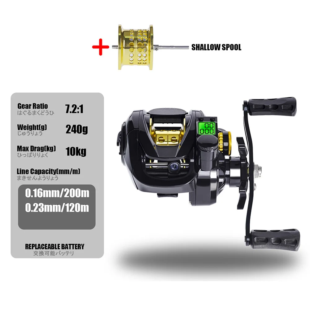 Fishing Baitcasting Reel With Shallow Spool 7.2:1 Digital Aluminum Alloy Double Spools Left Right Hand 2023 New
Fishing Baitcasting Reel With Shallow Spool 7.2:1 Digital Aluminum Alloy Double Spools Left Right Hand 2023 New