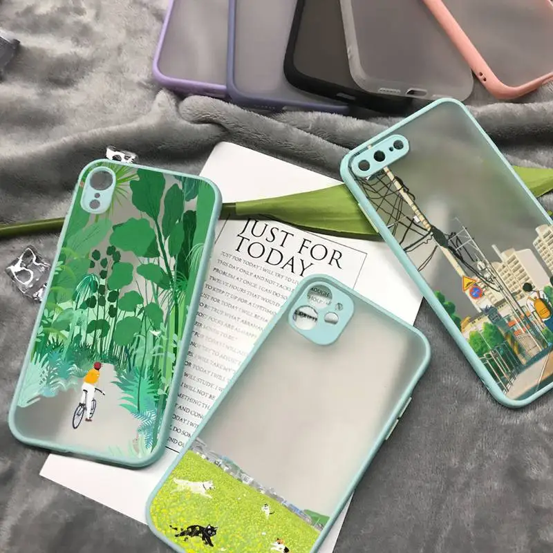 Cartoon Scenery boy and girl Dog Cat Phone Case matte transparent For iphone 14 11 12 13 plus mini x xs xr pro max cover
Cartoon Scenery boy and girl Dog Cat Phone Case matte transparent For iphone 14 11 12 13 plus mini x xs xr pro max cover