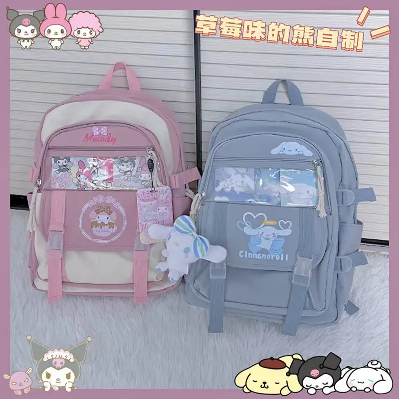 Kawaii Sanriod аниме хобби My Melody Kuromi Cinnamoroll японская женская вместительная молочная фуфу школьная сумка простой рюкзак
Kawaii Sanriod аниме хобби My Melody Kuromi Cinnamoroll японская женская вместительная молочная фуфу школьная сумка простой рюкзак