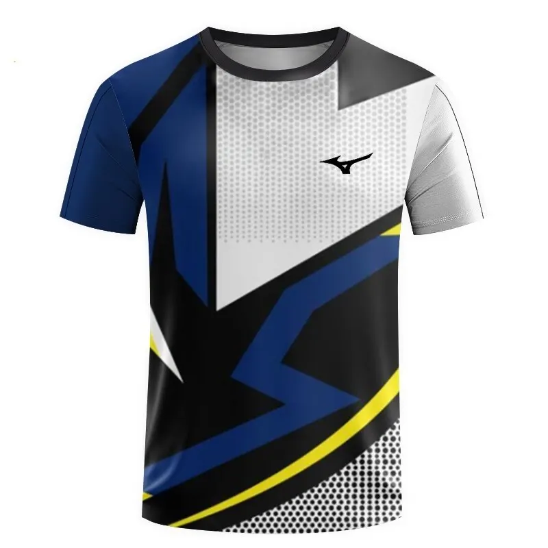New Sweat Absorption Cycling Wear Spliced 3D Printed Tennis Sportwear Gym Fitness Short Sleeve Men Breathable Badminton Clothing
New Sweat Absorption Cycling Wear Spliced 3D Printed Tennis Sportwear Gym Fitness Short Sleeve Men Breathable Badminton Clothing