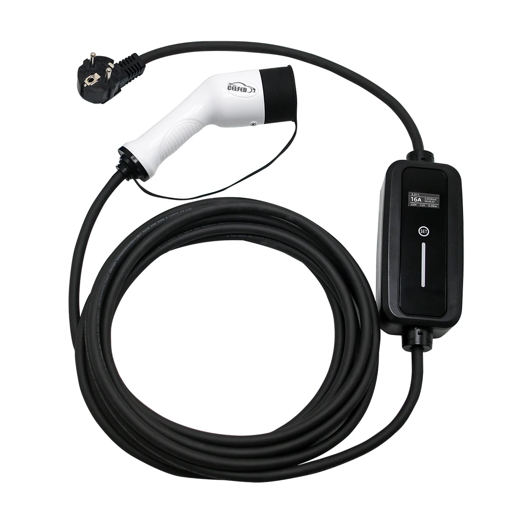 8M TPU Cable 3KW 16A Best Portable EV Car Charger Type2 IEC62196-2 Plug Electric Vehicle Charger For Home
8M TPU Cable 3KW 16A Best Portable EV Car Charger Type2 IEC62196-2 Plug Electric Vehicle Charger For Home