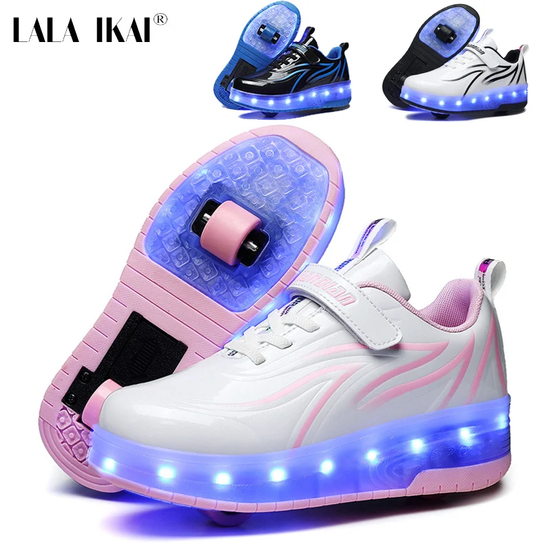 Size 28-40 Kids Roller Shoes With Led Lights Baby Glowing Sneakers USB Charged Shoe On Double Wheel For Boys Girls Luminous Shoe
Size 28-40 Kids Roller Shoes With Led Lights Baby Glowing Sneakers USB Charged Shoe On Double Wheel For Boys Girls Luminous Shoe
